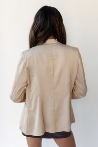 mode, satin blazer quest
