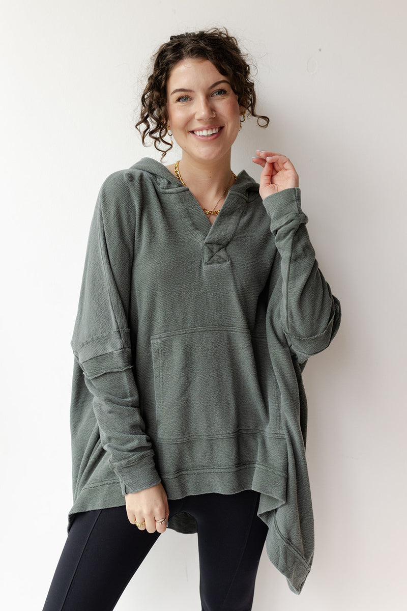 mode, polly oversized poncho