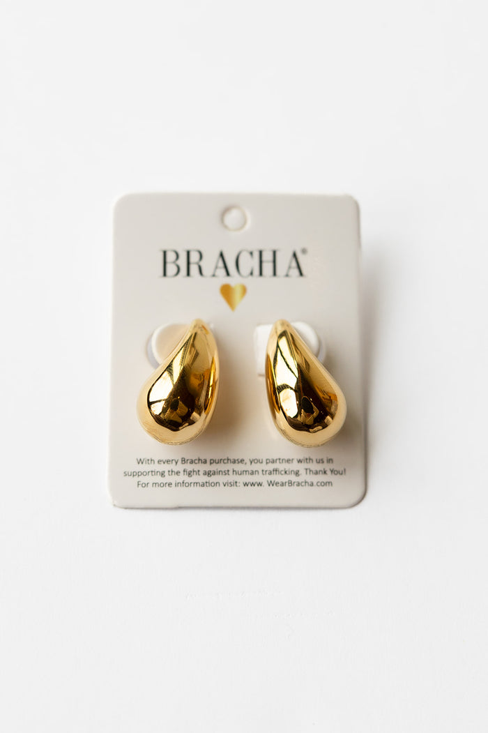 mode, romy ear studs, gold