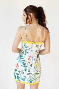 mode, tropical wave mini dress