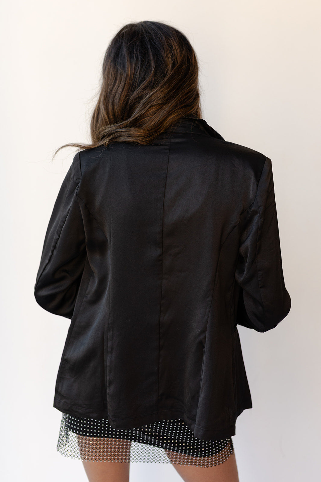 mode, satin blazer quest