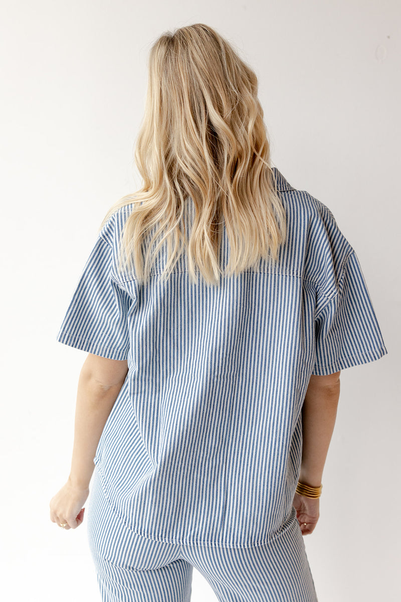 mode, dorothy denim button down shirt