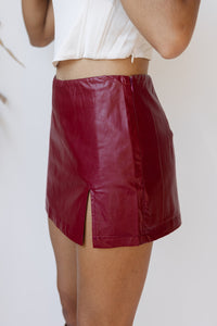 mode, savannah leather skort