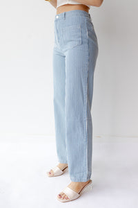 mode, dorothy stripe denim pants
