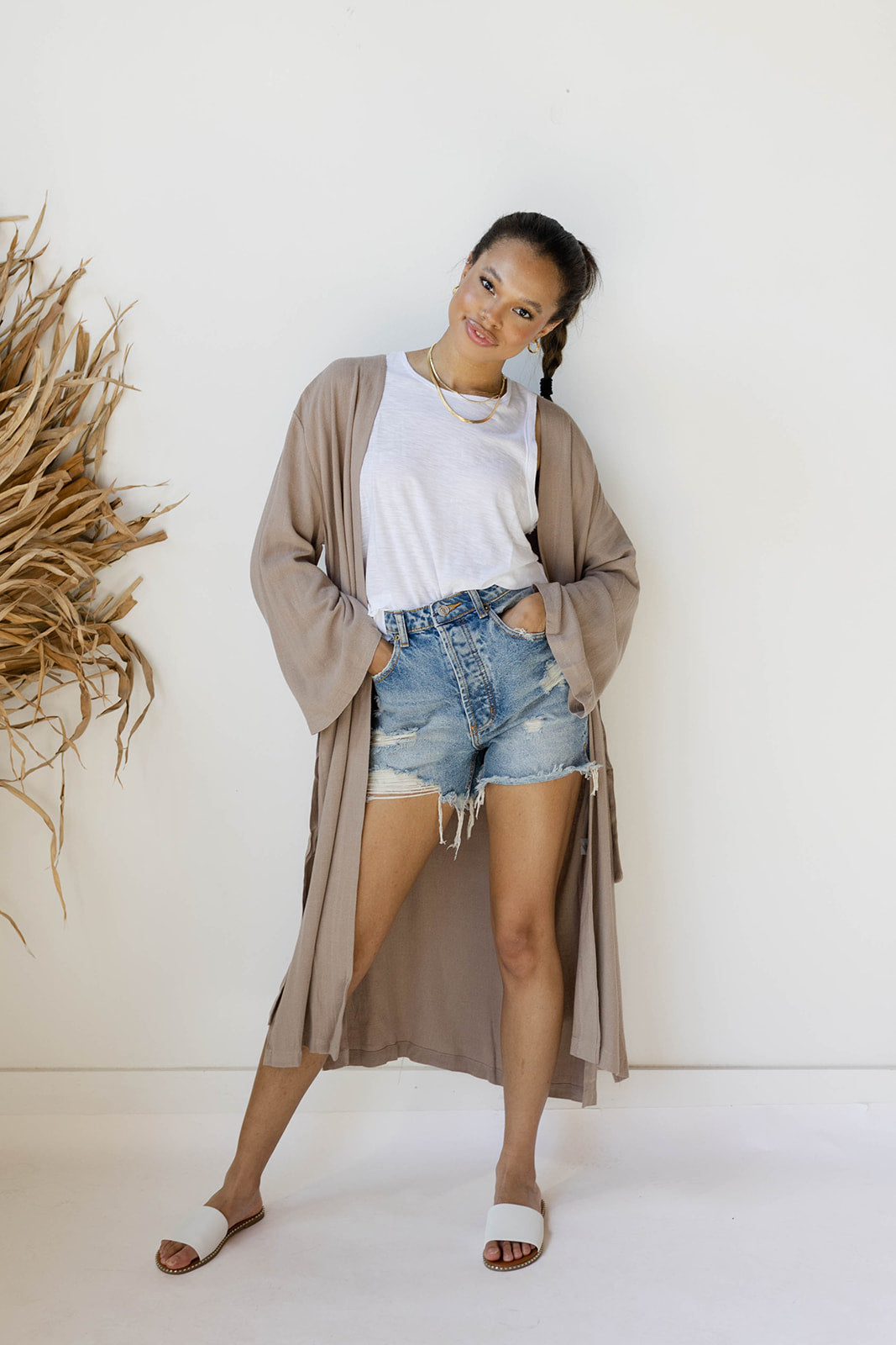 mode, marisol linen cardigan