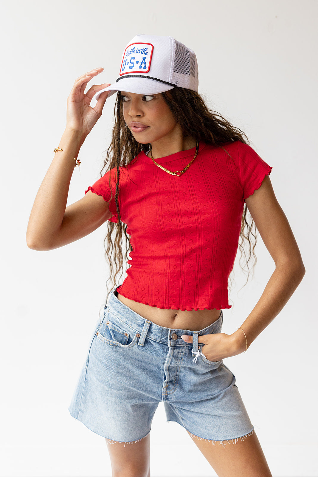 andie high rise vintage cut off short