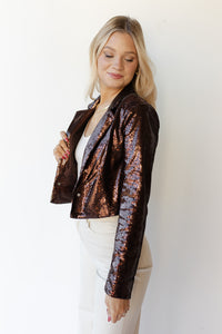 mode, maci sequin blazer