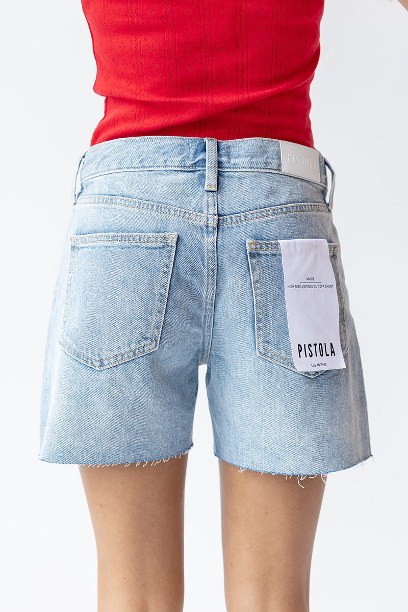 andie high rise vintage cut off short