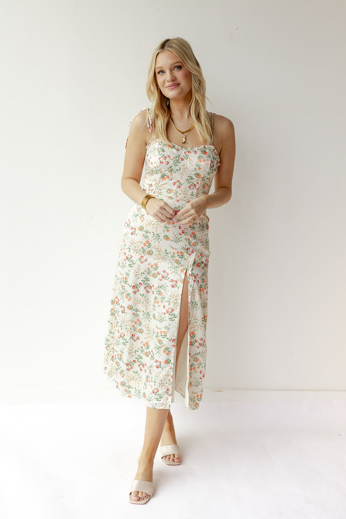 mode, juliet floral satin dress 2.0