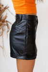 mode, Shy girl faux leather shorts