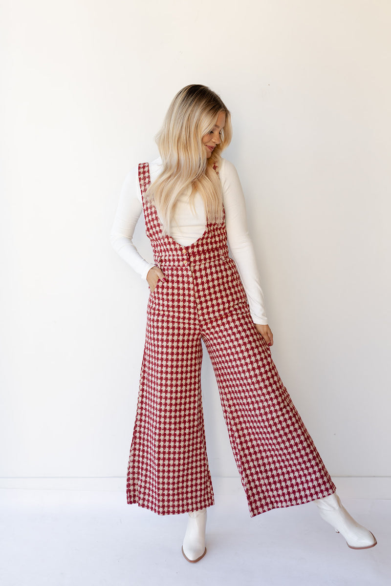 mode, penelope houndstooth jumpsuit