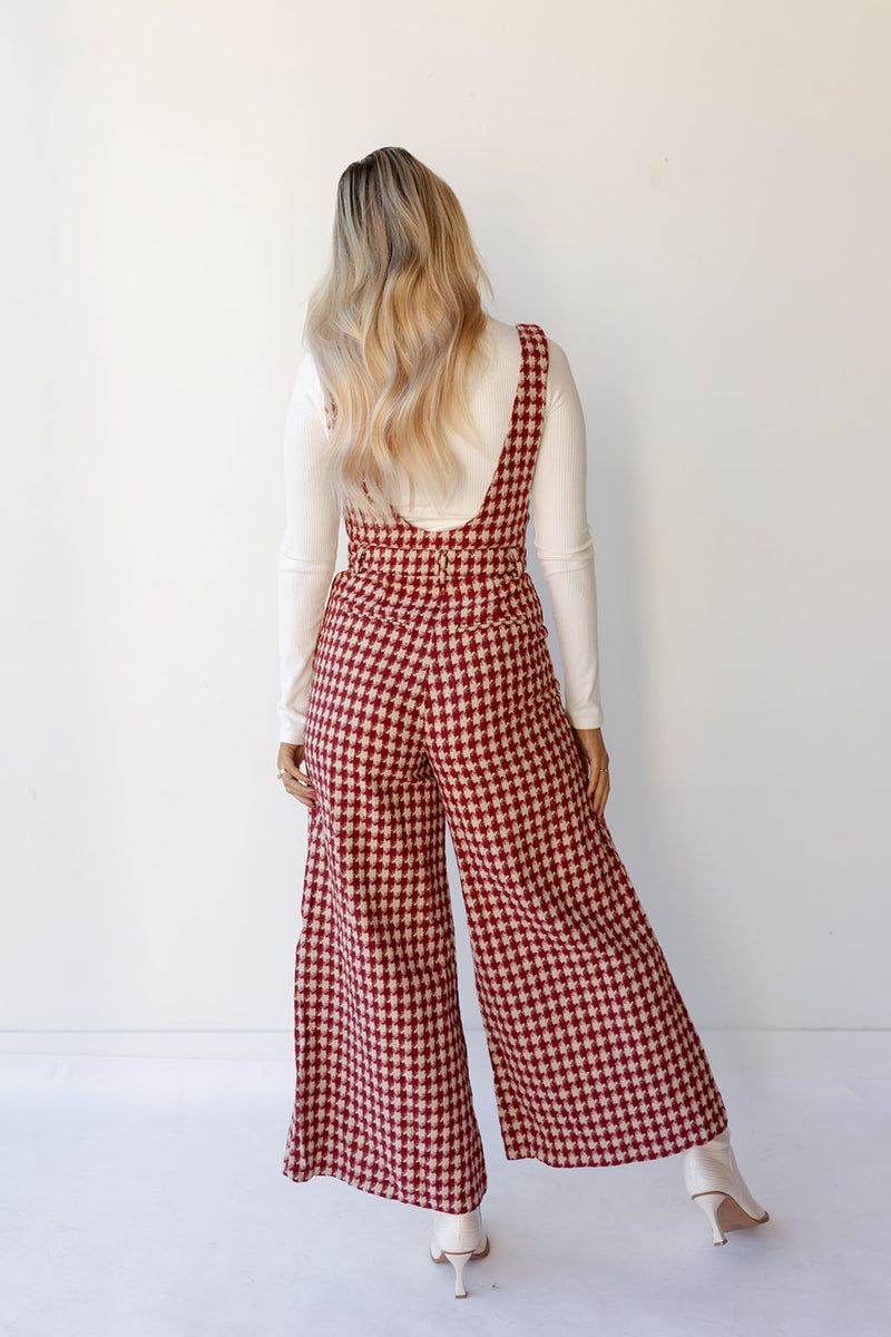 mode, penelope houndstooth jumpsuit