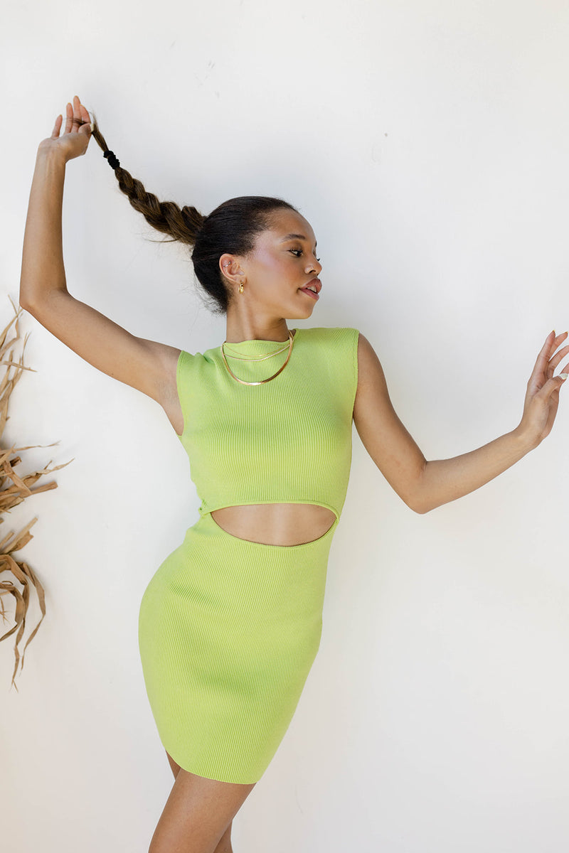 mode, geo mini dress