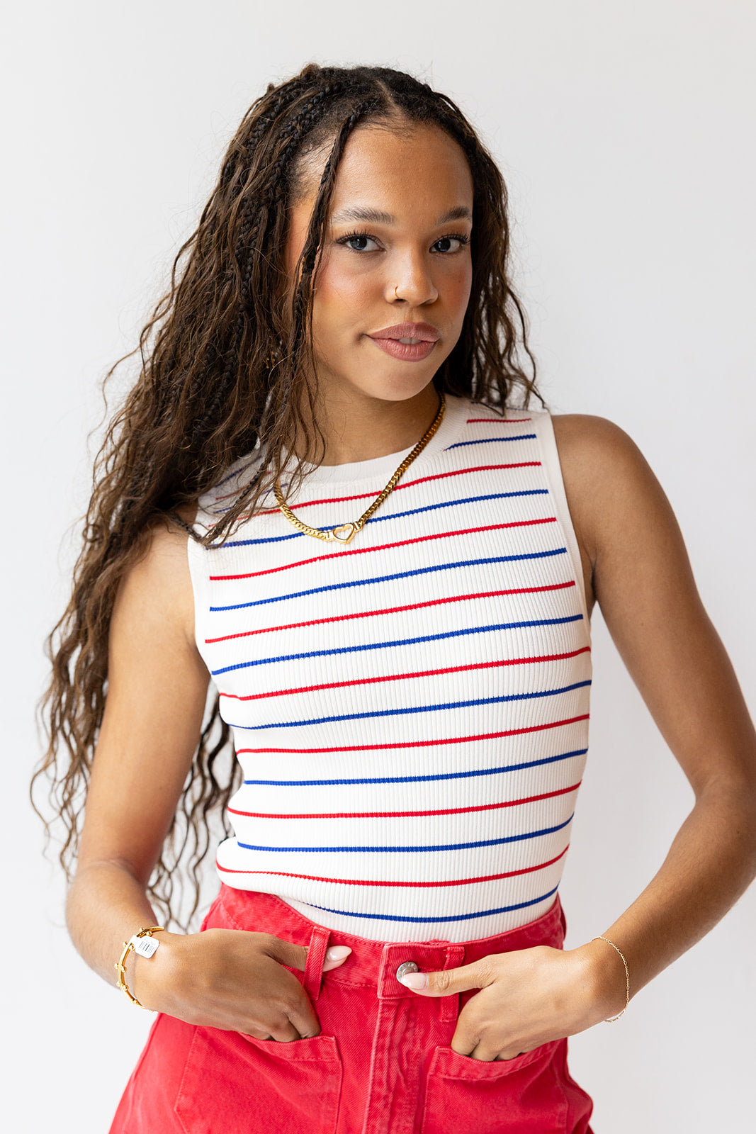 savvie striped top
