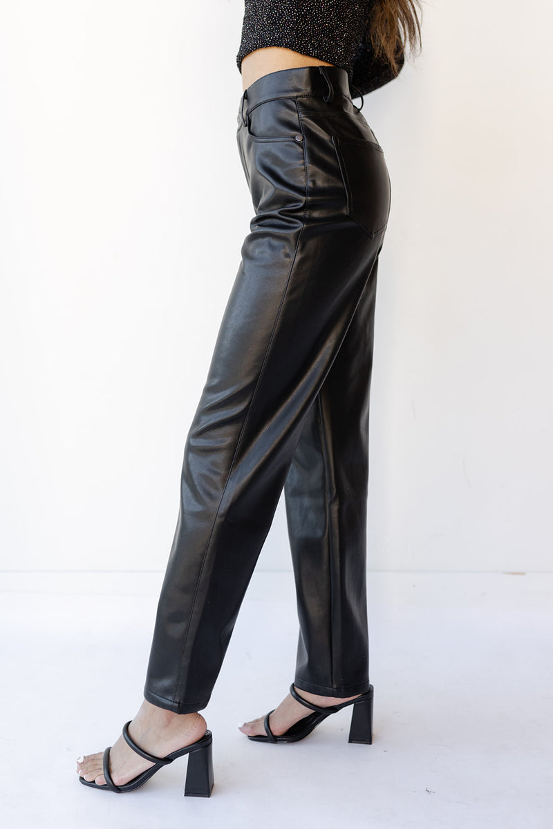 mode, justice leather pants