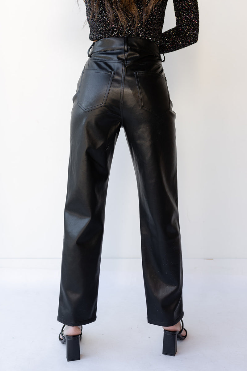 mode, justice leather pants