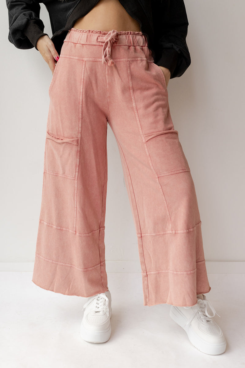 mode, delilah terry knit pants