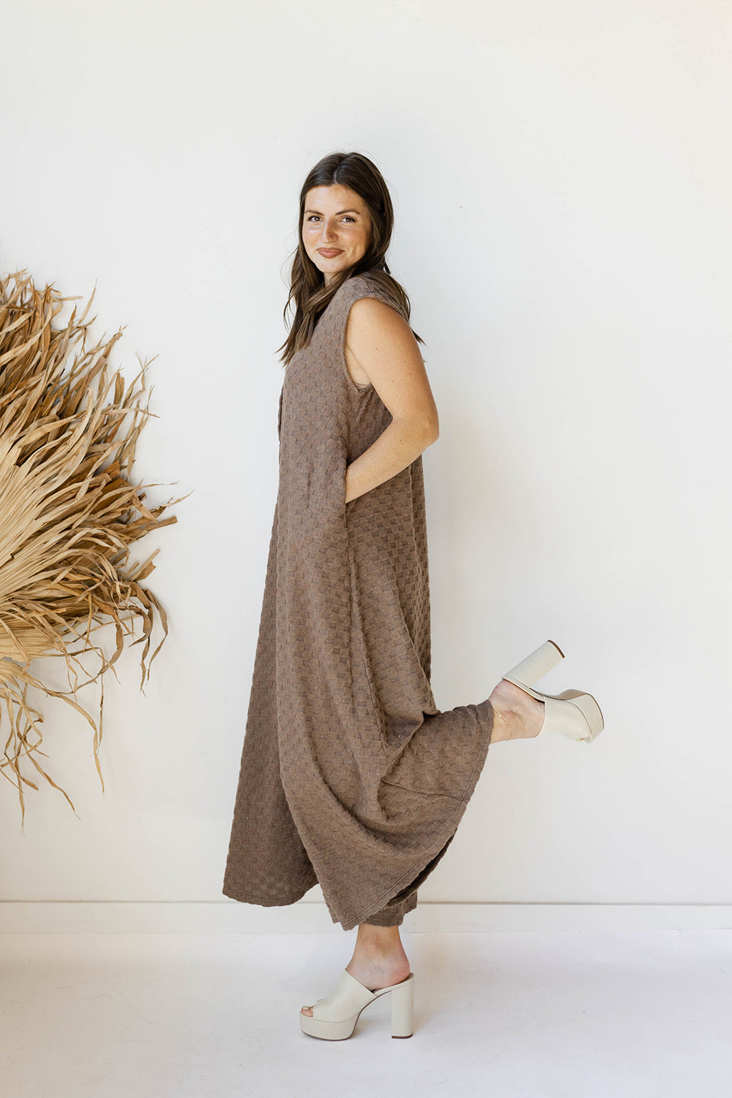 mode, nellie checkered jumpsuit