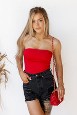 mode, stella strapless top