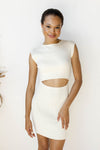 mode, geo mini dress