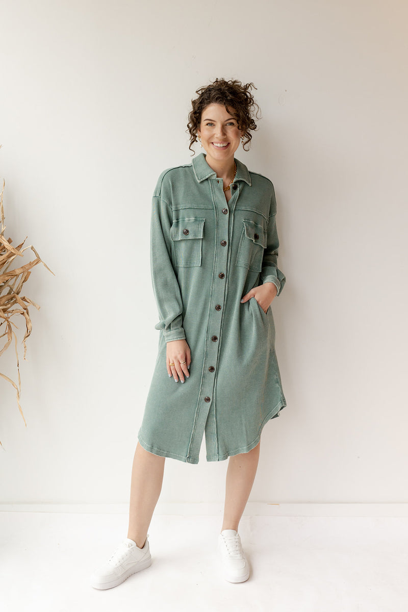 mode, kensley waffle knit shacket dress