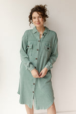 kensley waffle knit shacket dress