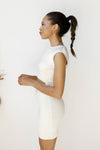 mode, geo mini dress