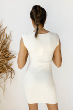 mode, geo mini dress