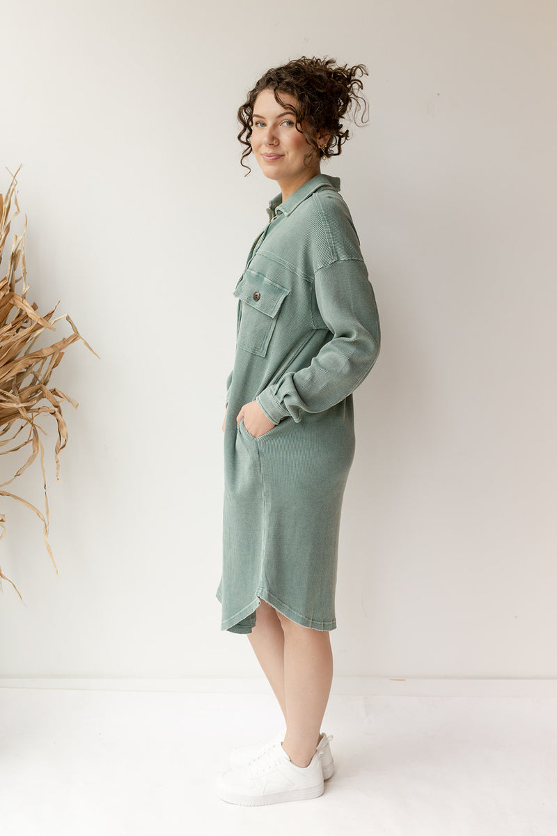 mode, kensley waffle knit shacket dress