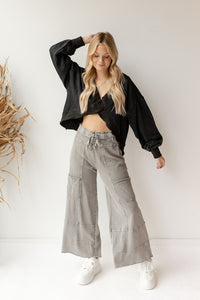 mode, delilah terry knit pants