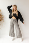 mode, delilah terry knit pants