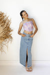 mode, mendoza denim skirt