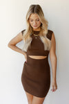 mode, geo mini dress