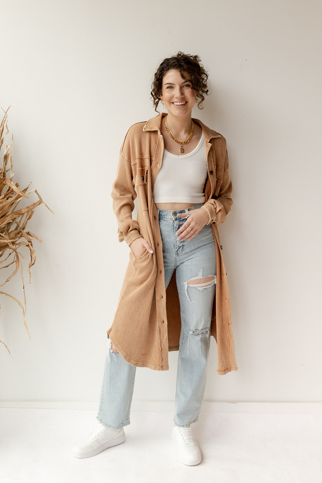 mode, kensley waffle knit shacket dress