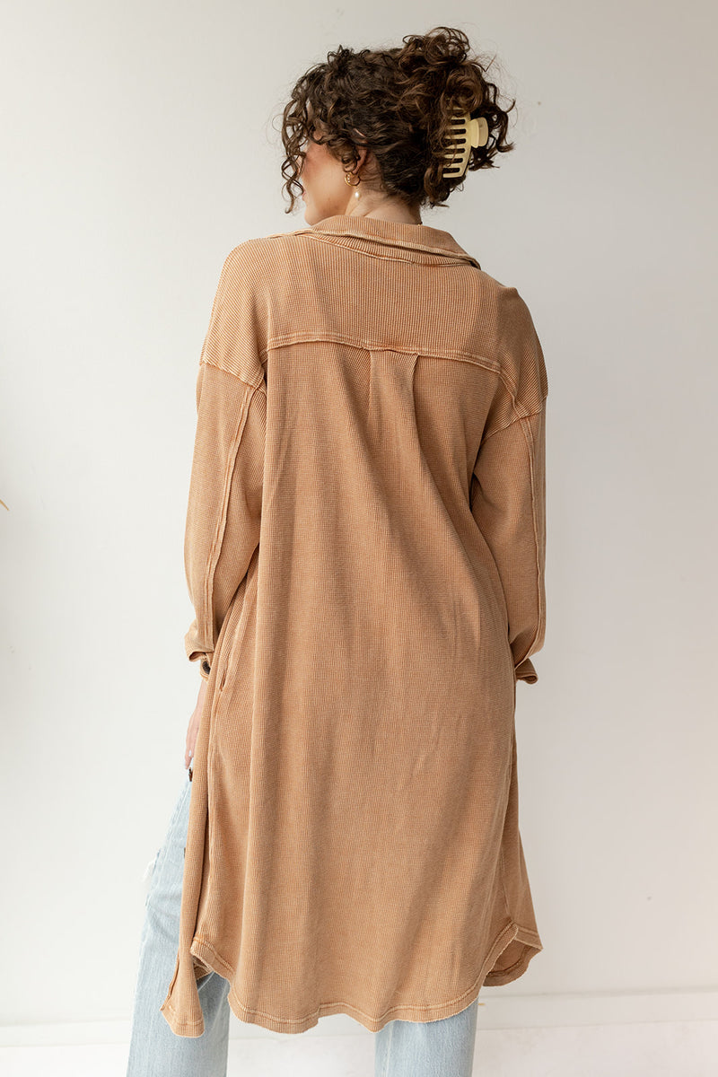 kensley waffle knit shacket dress