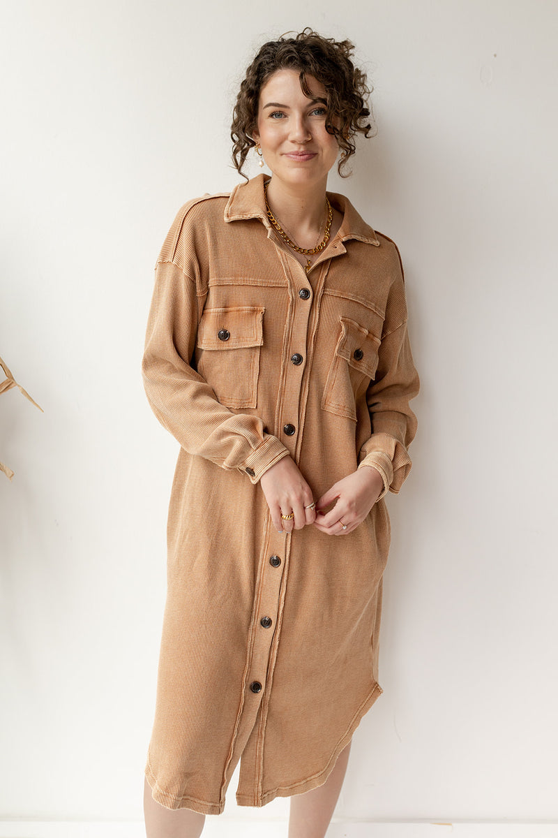 mode, kensley waffle knit shacket dress