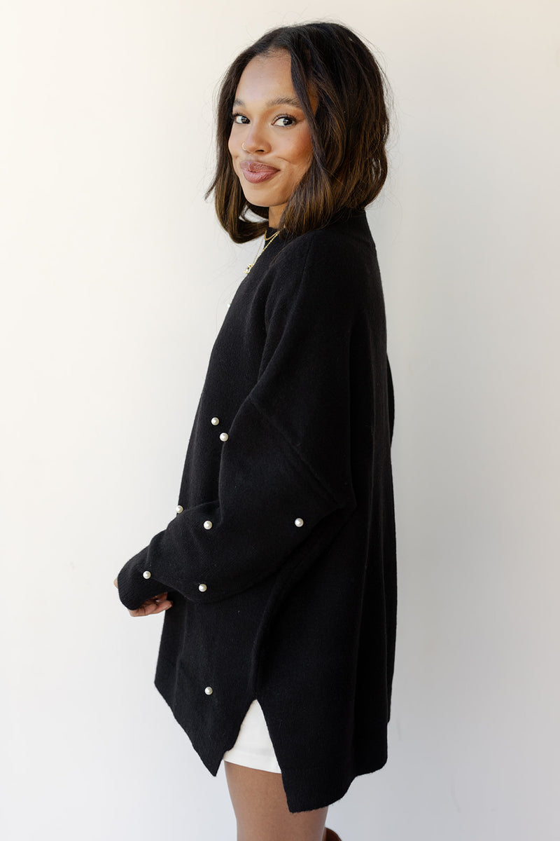 mode, pearl embellished sweater