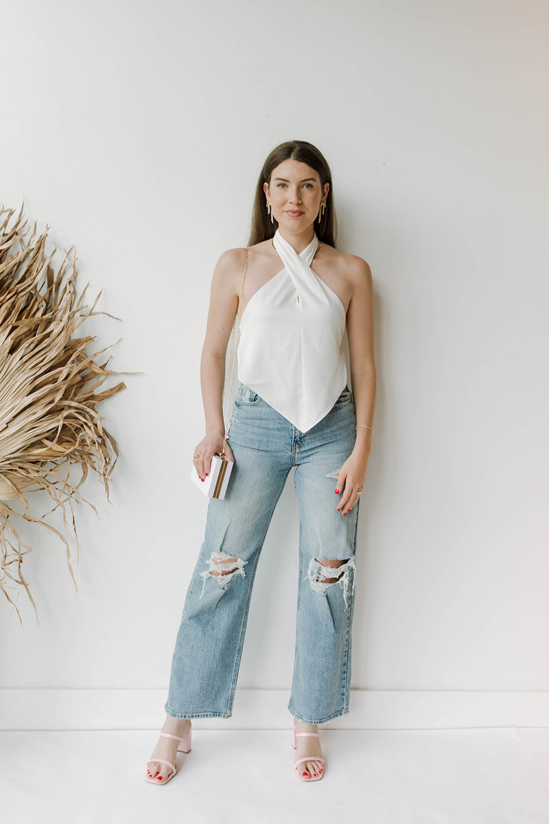 mode, that girl satin halter top