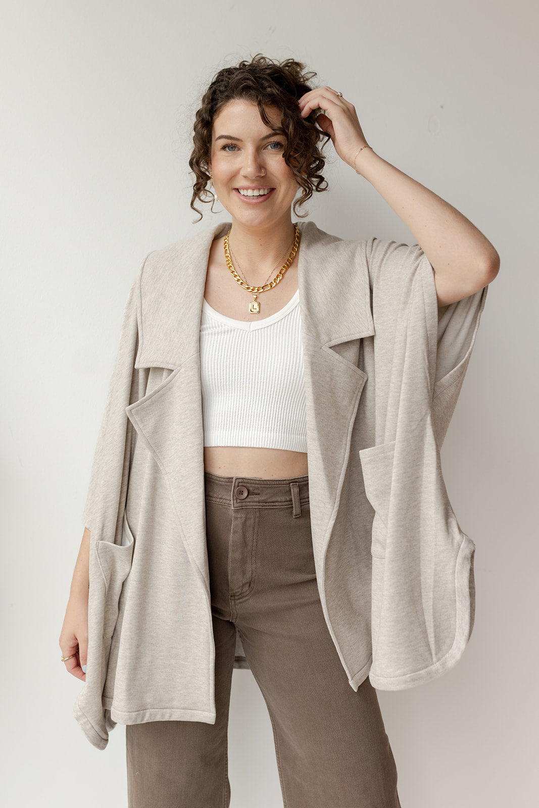mode, penny french terry jacket