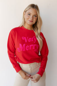 mode, very merry sweatshirt