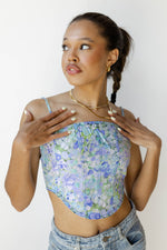 mode, acacia floral top