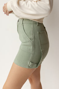 mode, cargo denim mini skirt