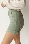 mode, cargo denim mini skirt