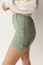 mode, cargo denim mini skirt
