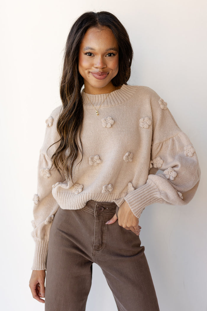 mode, elyse floral sweater