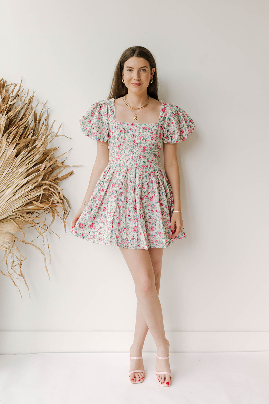 mode, in the clouds mini dress
