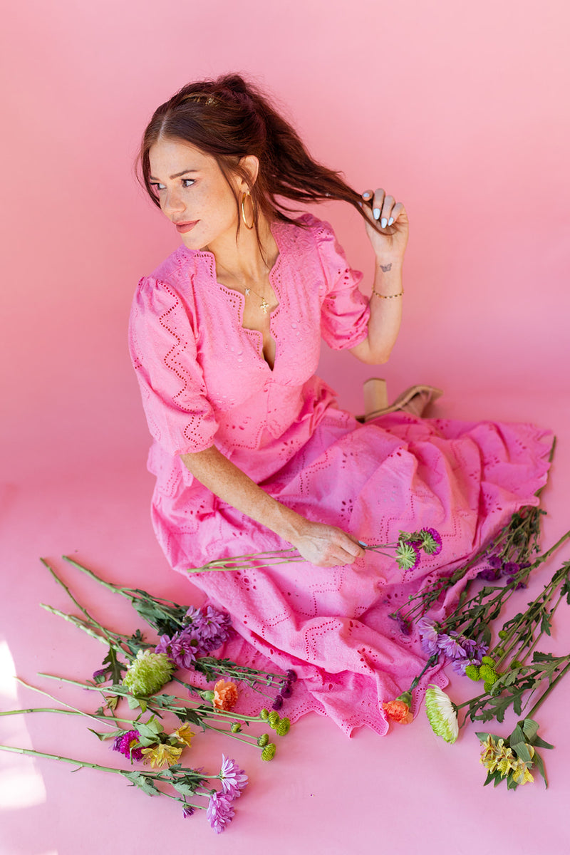 mode, victoria eyelet maxi dress
