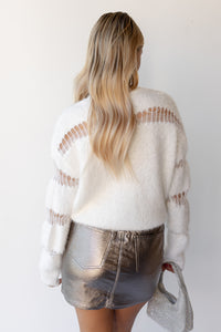 mode, melanie fuzzy sweater