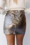 livia faux leather mini skirt