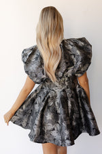 mode, estella shoulder puff mini dress